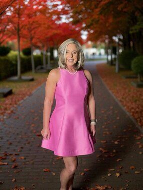 French Connection Structured Taffeta Mini Dress (Pink)